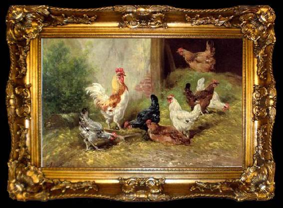 framed  unknow artist poultry  127, ta009-2